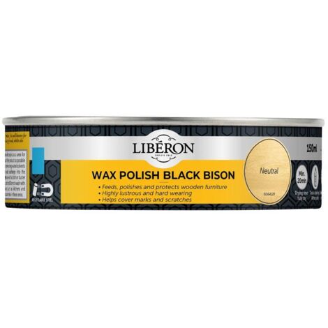 Liberon 126871 Black Bison Wax Paste Neutral 150ml LIBBBPWN150N