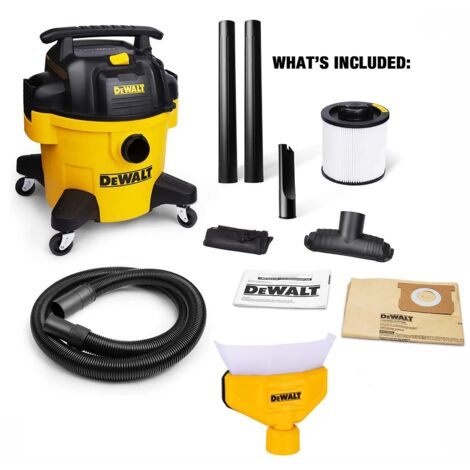 DEWALT Wet & Dry Vacuum with Dust Collector DXV23PTA + DXVA00-1500E 1150W Vac