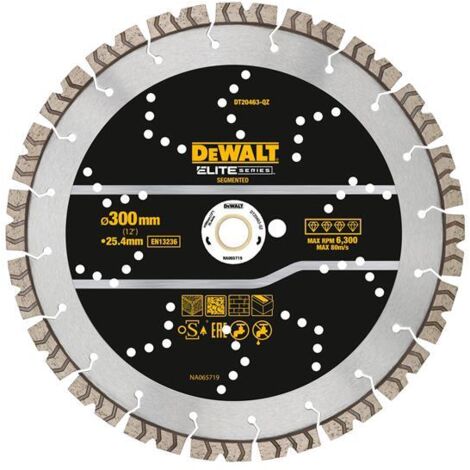 DeWalt Elite Series All Purpose Diamond Segmented Wheel 300 X 25.4mm