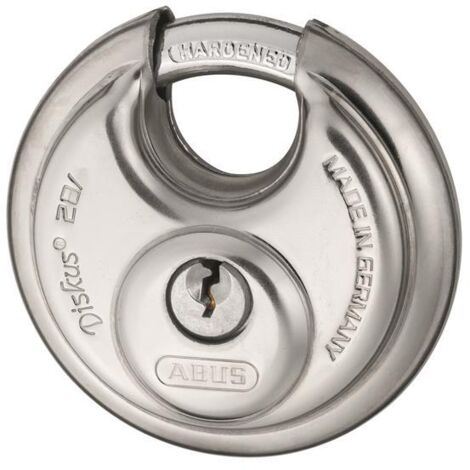 ABUS Mechanical Diskus Padlock with Stainless Steel Shackle, 28/70mm Diameter, Model ABU2870