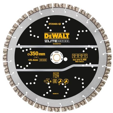 DEWALT DT20465-QZ Elite Series Rebar Concrete Diamond Wheel 350 x 25.4mm