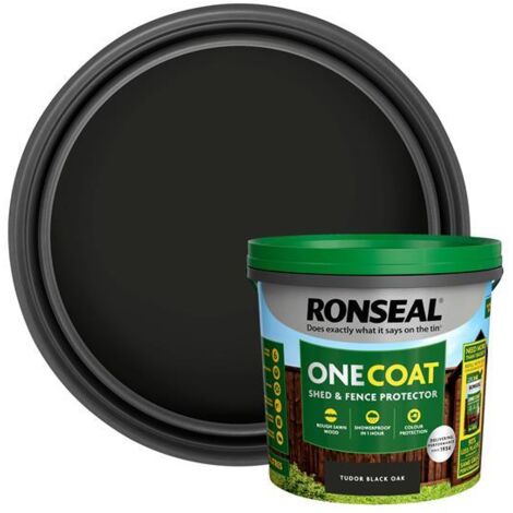 Ronseal One Coat Shed & Fence Protection Tudor Black Oak 5 litre RSLOCFLTB5LN
