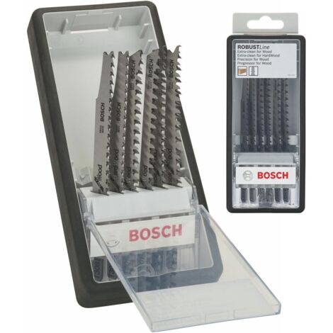 Bosch 6 Piece Robust Line Jigsaw Blade Set Wood Expert T Shank + Case 2607010572