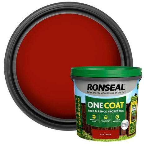 Ronseal One Coat Shed & Fence Protection Red Cedar 5 litre RSLOCFLCE5LN (1/2)