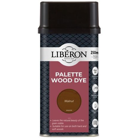 Liberon 126736 Palette Wood Dye Walnut 250ml LIBWDPW250N
