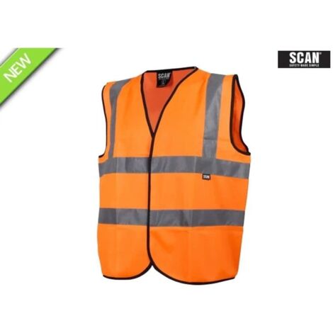 Scan Hi-Vis Waistcoat Orange XXL 52in SCAHVWXXLO