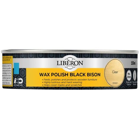 Liberon 126867 Black Bison Wax Paste Clear 150ml LIBBPWCL150N