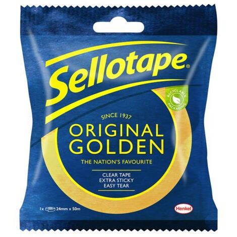 Sellotape 2928287 Original Golden Sticky Tape - 1 Roll 24mm x 50m SLT2928287 (1/5)