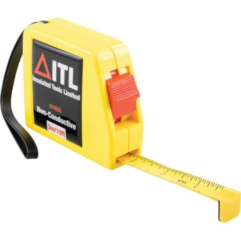 ITL Insulated Non Conductive Tape Measure 3m - Metric Only (1/4)