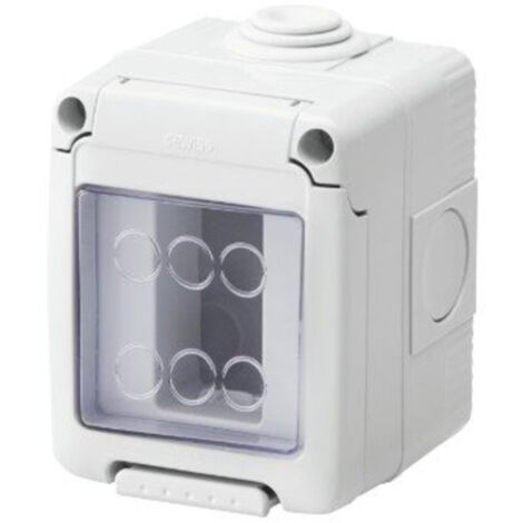 Gewiss Horiz. 1-Gang PVC Surface Mount Enclosure IP55, Deep Lid, 396 x 316 x 188 mm