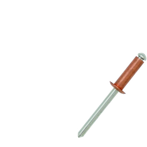 Jrp Riveting Products 4.0 x 8mm Copper/Steel Dome Head Rivets - Box of 800 (1/2)
