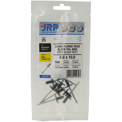 Jrp Riveting Products 4.8 x 20mm Black Rivets - (1/2)
