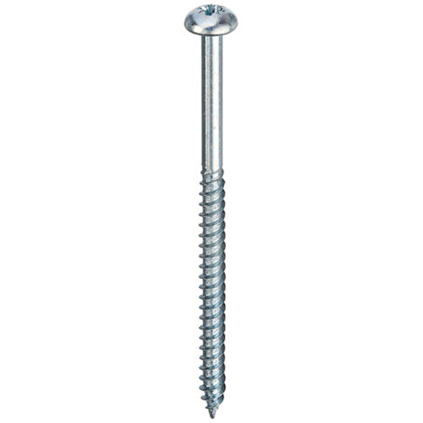 Unifix Twinthread Woodscrews Pozi Round Head BZP 10G x 2" - Box of 200