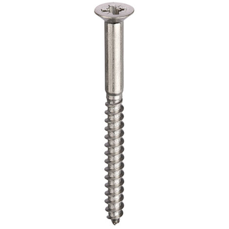 A2-304 St/St Woodscrews Pozi Csk Head 5.0 x 25mm - Box of 200