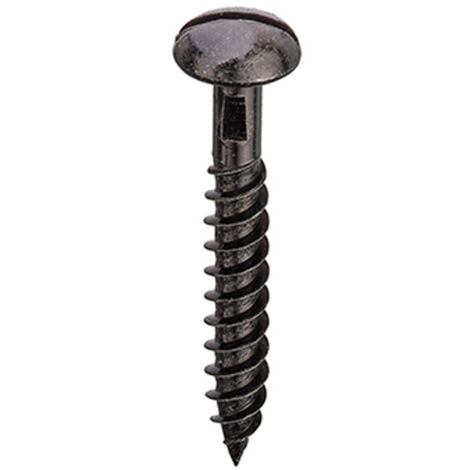 Unifix Woodscrews Slotted Round Head Black Japanned 8G - Box of 200
