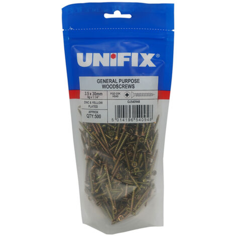 Unifix General Purpose Chippy Woodscrews 5.0 x 50mm - Box of 900 (1/2)