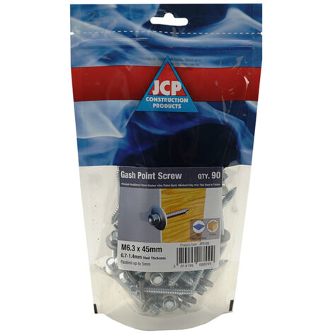 Jcp Fixings Metalfix Gash Point Screws 16mm Washer BZP - 450 (1/2)