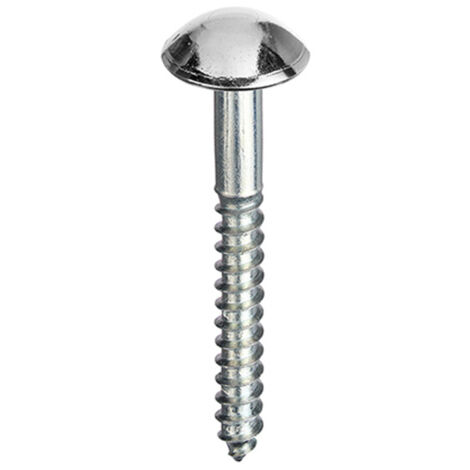 Unifix Mirror Screws Dome Top Chrome Plated BZP - Box of 100 (1/2)