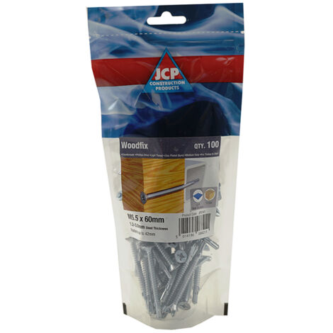Jcp Fixings Woodfix Self-Drilling Screws 5.5 x 50mm - Box of 500 (1/2)