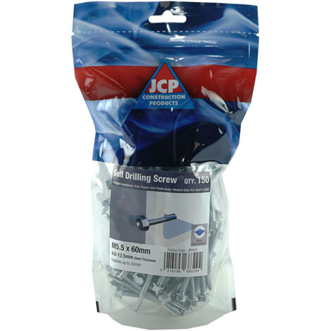 Jcp Fixings Metalfix Self-Drilling Screws 5.5 x 60mm - Box of 750 (1/2)