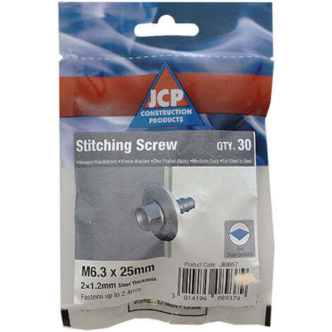 Jcp Fixings Metalfix Stitching Screws 16mm Washer (1/2)