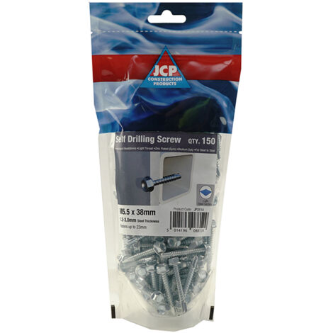 Jcp Fixings Metalfix Self-Drilling Screws 5.5 x 25mm - 1000 (1/2)