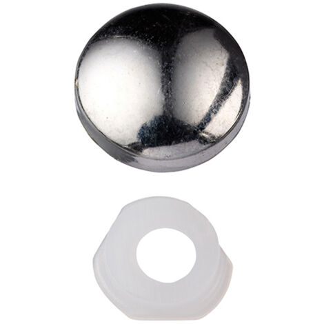 Unifix Dome Cap Screw Covers - Chrome - Box of 200 (1/2)