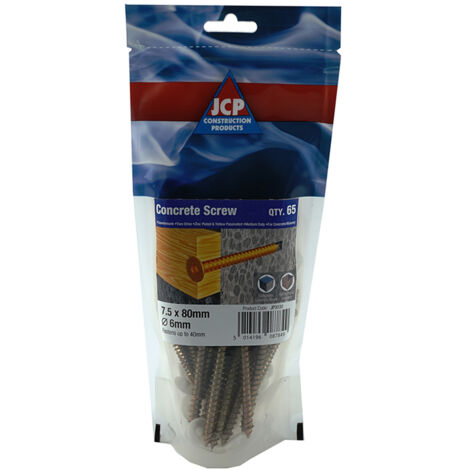 Jcp Fixings Concrete Screws Csk Hd 7.5 x 120mm - Box of 225 (1/2)
