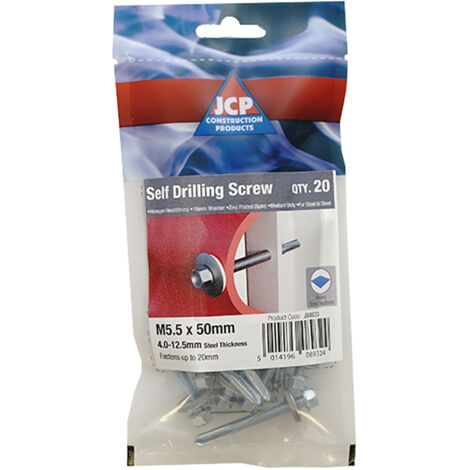 Jcp Fixings Metalfix Self-Drilling Screws 5.5 x 50mm - Box of 100 (1/2)