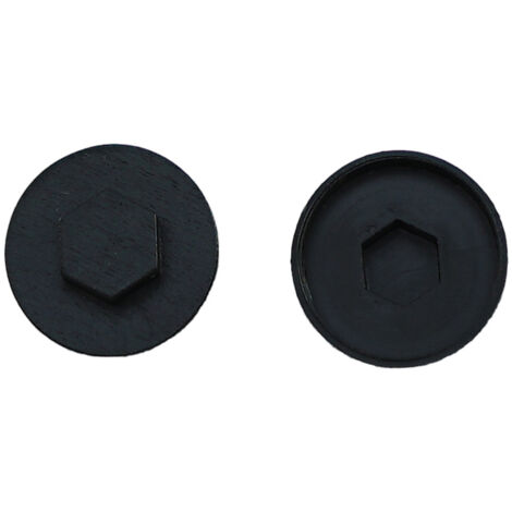 Jcp Fixings Black Cover Caps - 16mm - Box of 1000 (1/2)