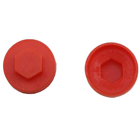 Jcp Fixings Poppy Red Cover Caps - 19mm - Box of 1000 (1/2)
