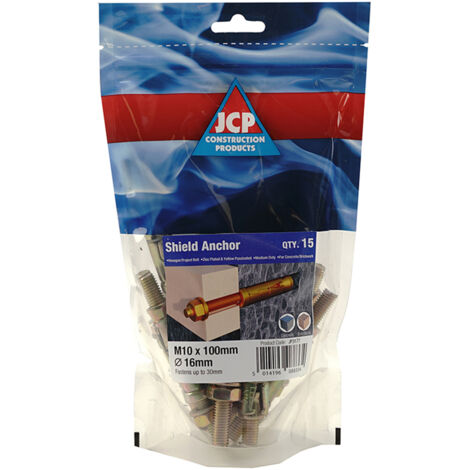 Jcp Fixings Shield Anchors Projecting Bolt Zyp M10 x 30mm (1/2)
