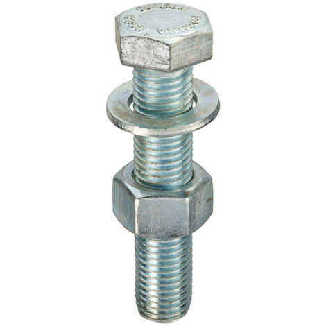 CE Marked ISO 4017 8.8 BZP Set/Nut/Washer M24 x 65 - Box of 50 (1/2)