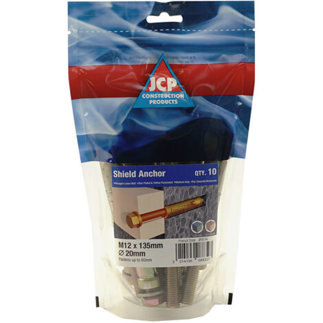 Jcp Fixings Shield Anchors Loose Bolt Zyp - M10 x 110/50mm