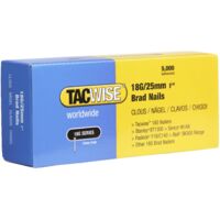 Tacwise 0396 18G 25mm Brad Nails Galvanised 5000 Pack - 181ELS 191 DGN50V Ranger