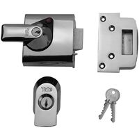 Bs1 Nightlatch British Standard Lock 60Mm Backset Chrome Finish Visi