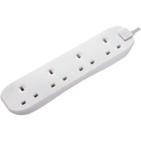Masterplug BFG5N-MP Extension Lead 240V 4-Gang 13A White 5m MSTBFG5