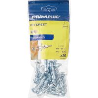 Rawlplug R-S1-SM05037/20 Interset Cavity Fixings & Screws M5 x 40 Trade Pack of 20 RAW41637