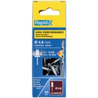 RAPID High Performance Rivets 4.8 x 16mm - 50 Pack