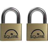 Squire LN4T LN4T Lion Brass Padlocks 5-Pin 40mm Twin Pack (2 x LN4KA) HSQLN4T