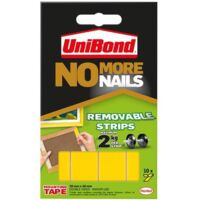 UniBond No More Nails Removable Adhesive Pads 19mm x 40mm, Pack of 10