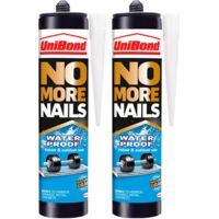 UniBond No More Nails Waterproof Interior and Exterior Adhesive - Solvent-Free, 300ml