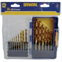 Irwin IW3038501 HSS Titanium Metal Drill Bit Set, 15 Piece IRWIW3038501