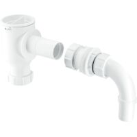 McAlpine R40E 1.25" Complete Screened Tank Overflow Connector - Extended