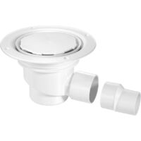 McAlpine TSG1WH-NSC 75mm Water Seal Trapped Gully, Clamp Ring and Cover Plate, 2" Horizontal Outlet and 2" x 1½" Socket Reducer