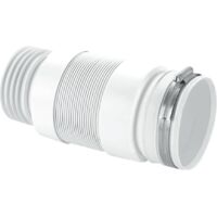 McAlpine WC-F21S 97-107mm Inlet Flexible WC Connector for Back to Wall WC Pan