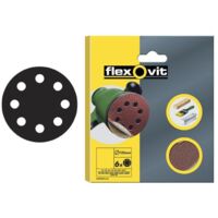 Flexovit 125Mm Medium 80G Hook & Loop Sanding Discs (Pack 6)