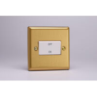 Varilight 10A Fan Isolating Switch - Brushed Brass Finish