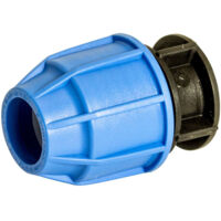 FloPlast 20mm MDPE Compression End Cap Fitting Blue