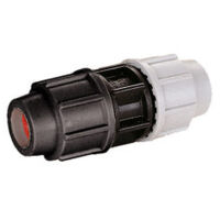 Plasson 25mm x 1/2" Slip Coupling MDPE Connector - Black/Blue